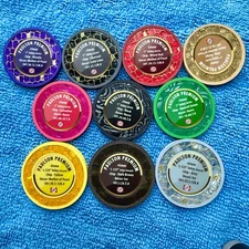 *10*pc Paulson Premium 39/43mm Mother of Pearl Decor GPI Sample Poker Chip V921