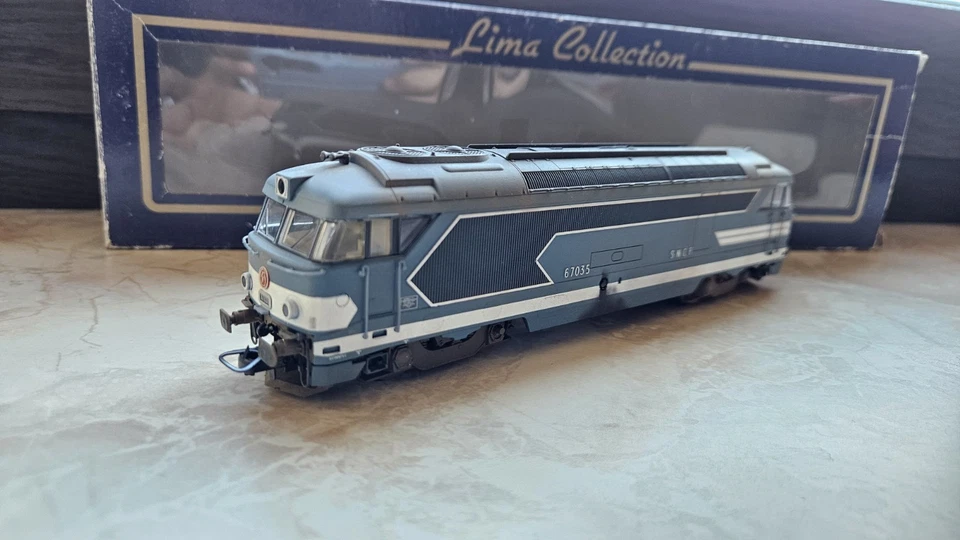 BB67035 LIMA 208030 Livrée bleue dépôt Caen SNCF Ep III HO 1/87 - Photo 4/4