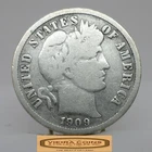 1909 Barber Silver Dime, 90% Silver - #C58571NQ