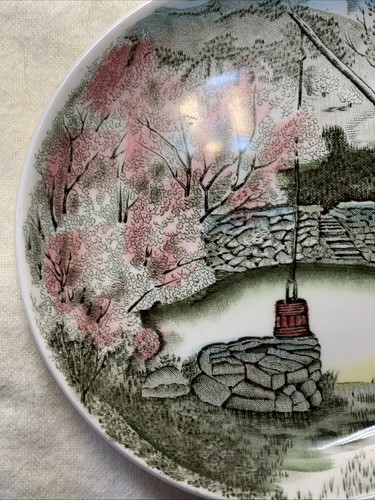 Vintage Johnson Brothers England Friendly Village Butter Plate The Well - Picture 4 of 6