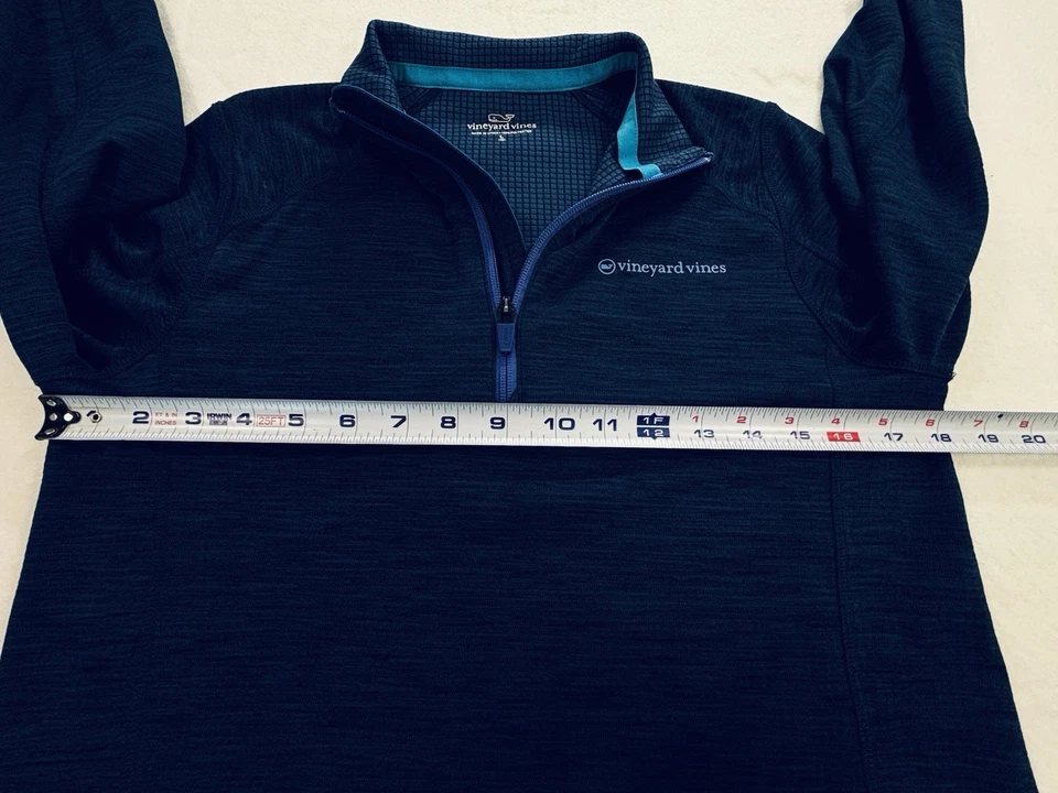 Pullover Vineyard Vine para niños talla 16 grande azul marino/púrpura cremallera manga larga ballena Foto 4 de 4