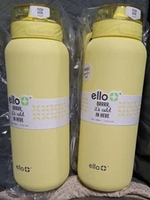 New Set of 2 Ello Cooper Stainless Steel 32 oz. Water Bottle Lemonade Yellow