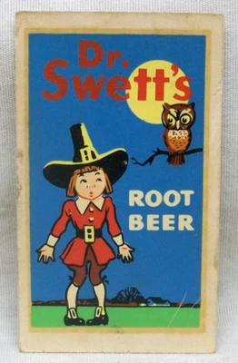 Vintage "Dr. Swett's Root Beer" Pilgrim Vitachrome Slide-Off Decal Unused Cond. - Image 1 of 2