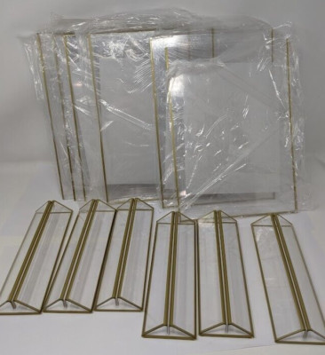 Durable Crystal Clear Acrylic Vertical Picture Frame Holder Display (Set of 6)