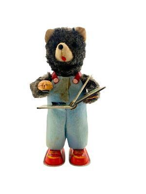 Cubby The Reading Bear Mechanical Wind-Up Vintage Toy Works