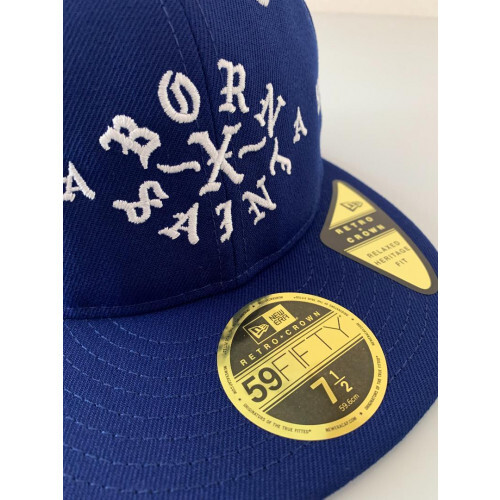 SAINT Mxxxxxx × BORNXRAISED × New Era CAP Size:7 1/2 Blue NM