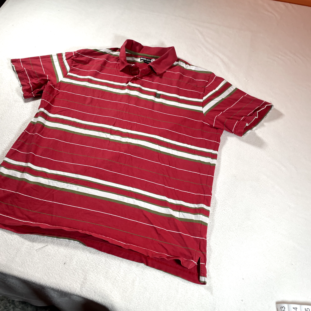 Vintage Echo Unltd Polo Shirt Mens 3XL XXXL Red Striped Y2K Hip