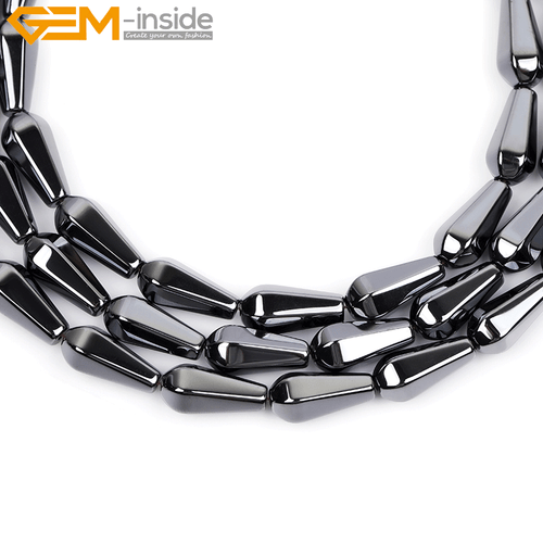 Natürliche Träne Schwarz Jet Hämatit Nicht Magnetisch Perlen Für Schmuck Herstellung 15 Zoll - Bild 48 von 51