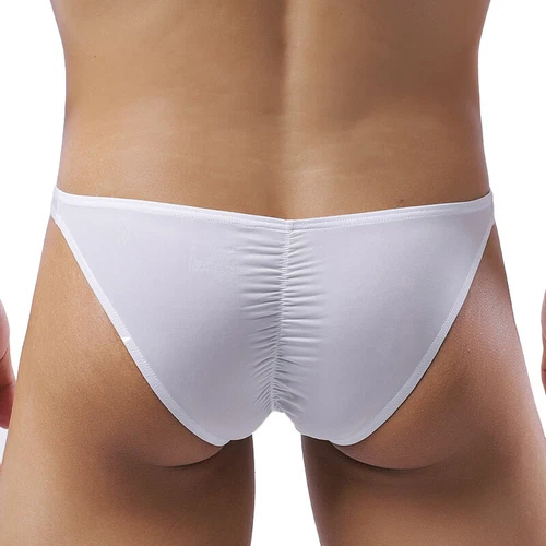 Herren Niedrig Nylon Cool Eis Seide Slip Sexy Bikini Beutel Höschen Unterwäsche AA - Bild 4 von 12