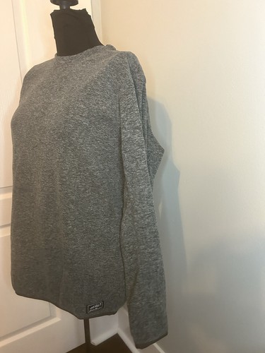 Eddie Bauer Men’s M Grey Fleece Under Layer Lightweight Long Sleeve Pull Over - Picture 3 of 10