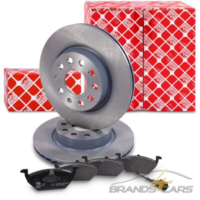 FEBI BREMSSCHEIBEN+BELÄGE VORNE FÜR AUDI A3 8P SEAT LEON 1P SKODA YETI VW GOLF 6
