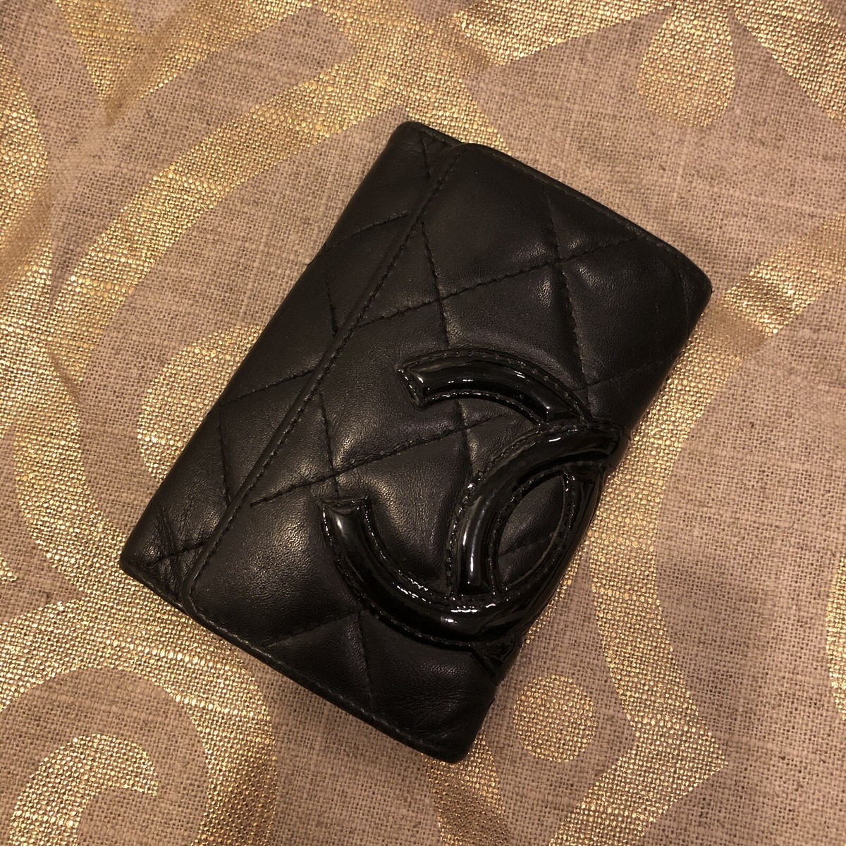 Chanel Cambon Leather Logo 6-Ring Key Holder Case Wallet Pouch