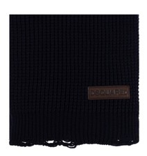 DSQUARED2 LOGO LOGO PATCH KNIT WOOL SCARF MADE IN ITALY KNM016501W000013073