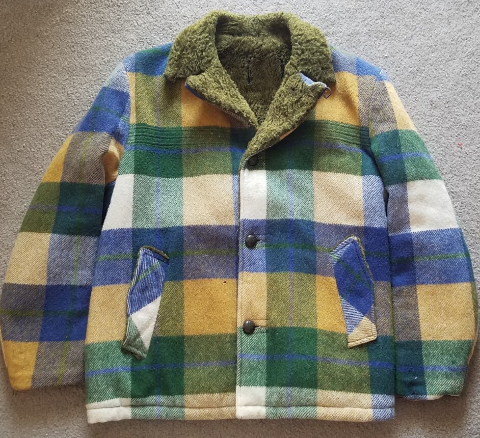 Vintage 1960s/70s Wool (blend? no tag) Plaid Jacket Classic