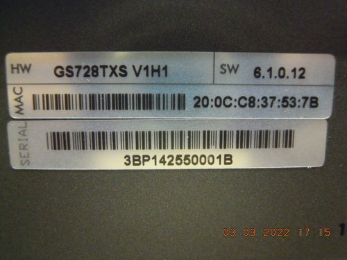 GS728TXS Netgear ProSafe 28-Port Gig Stackable Smart Switch w/ 10G Uplink #S235 - Afbeelding 8 van 12
