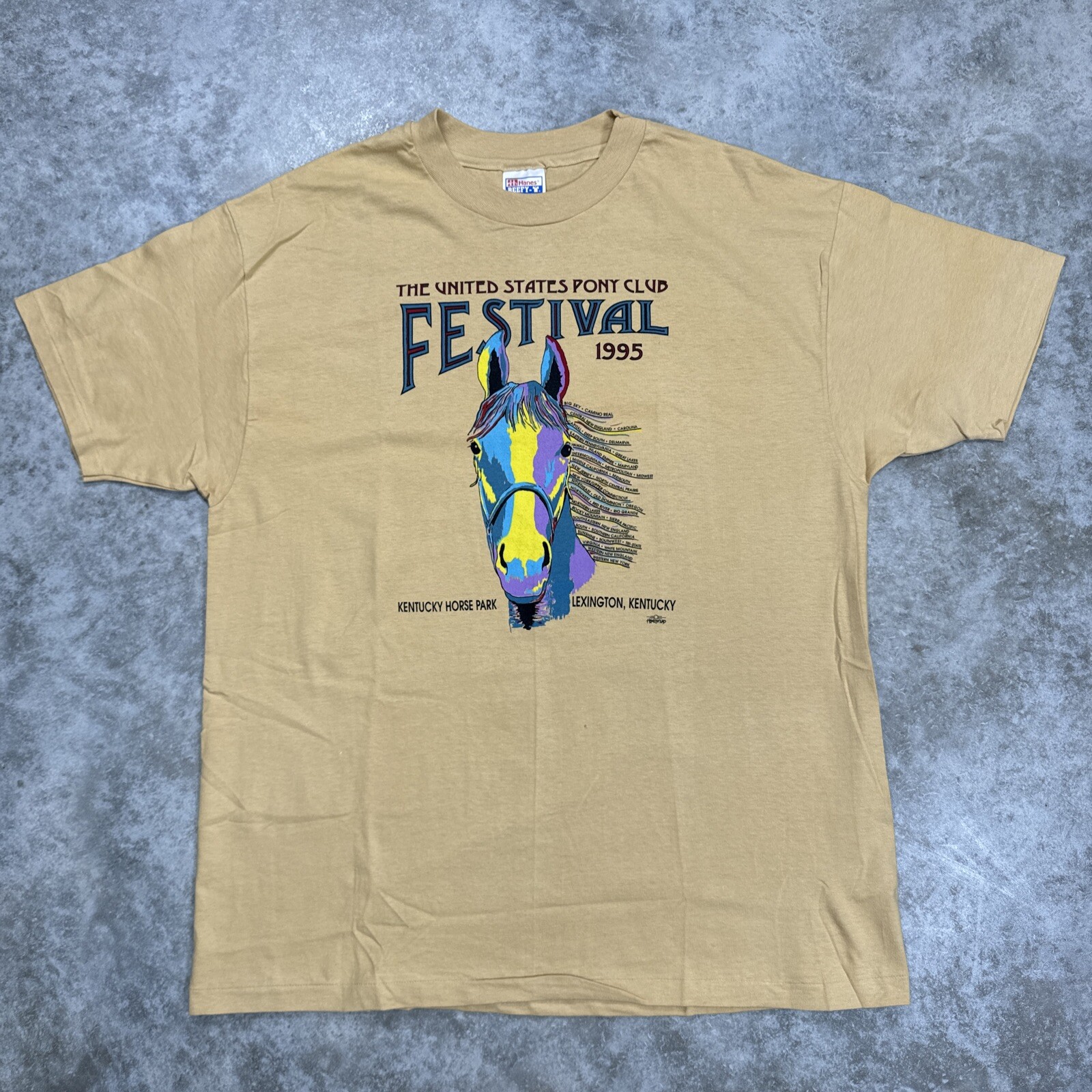 Vintage NOS united states pony club festival t shirt 1995 Kentucky derby size XL