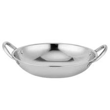 Stainless Steel Hot Pot Kitchen Cooking Wok Heat-resistant Metal Cooking Wok