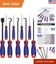 9-Piece Precision Hook & Pick Tool Set for Automotive and Electronic Repairs
