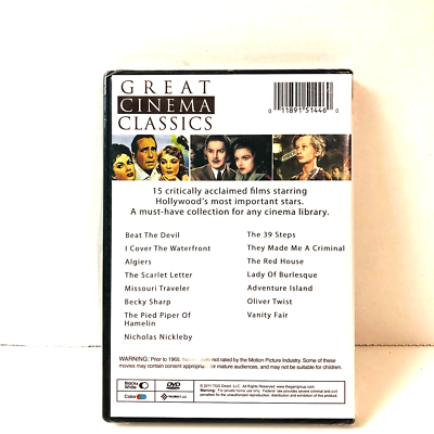 Great Cinema DVD 15 Classic Films Sean Connery Gregory Peck