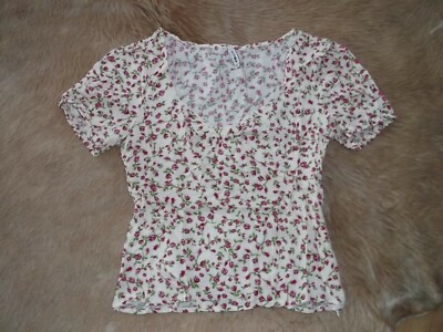 FB Sister women's shirt short sleeve size S floral must see!!