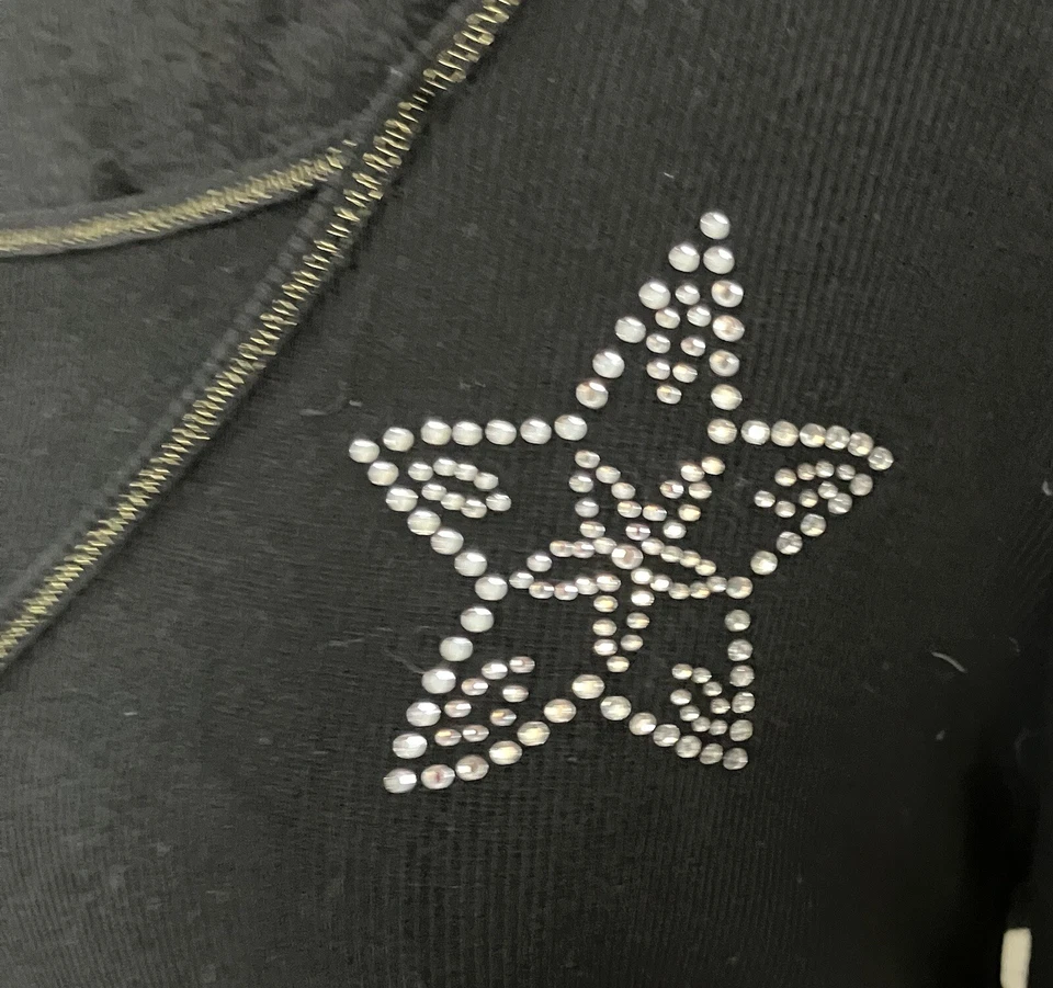 Suéter Dolce & Gabbana Negro Mujer’s Mediano Estrás Estrella Años 90’s Vintage Logo Foto 2 de 4