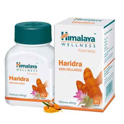 Himalaya Haridra für Haut-Wellness & lindert Allergien 60 Tabs Ablaufdatum Ma...