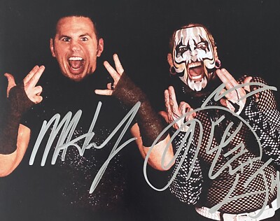 The Hardy Boyz Matt & Jeff Hardy doppelt signiert 8x10 Promo handsigniert
