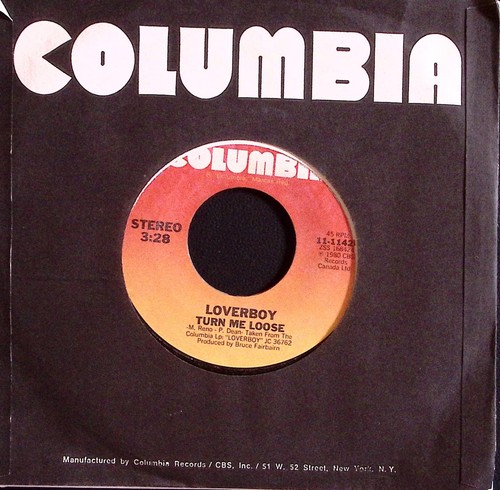 LOVERBOY TURN ME LOOSE/ PRISSY PRISSY COLUMBIA RECORDS VG VINYL 45 32-93 - Picture 3 of 3