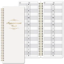 Salon Appointment Books 11.5x4.7 Inch Twin-Wire Binding for Hair Stylist