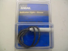 (3) IDEAL #777231 INDICATOR LIGHT GREEN 125 Volt Flush Lens 5/16" Mount Diameter