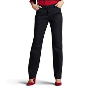Relaxed Fit Straight Leg Pant, Black 