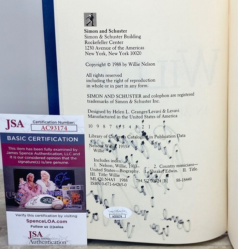 WILLIE Eine Autobiographie SIGNIERT von WILLIE NELSON 1. 1. - JSA COA AUTHENTIFIZIERT - Bild 2 von 12