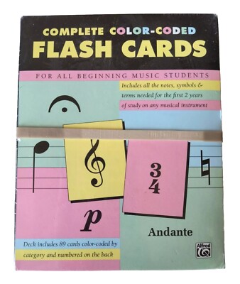 Complete Color-Coded Flash Cards: For All Beginning Music Students