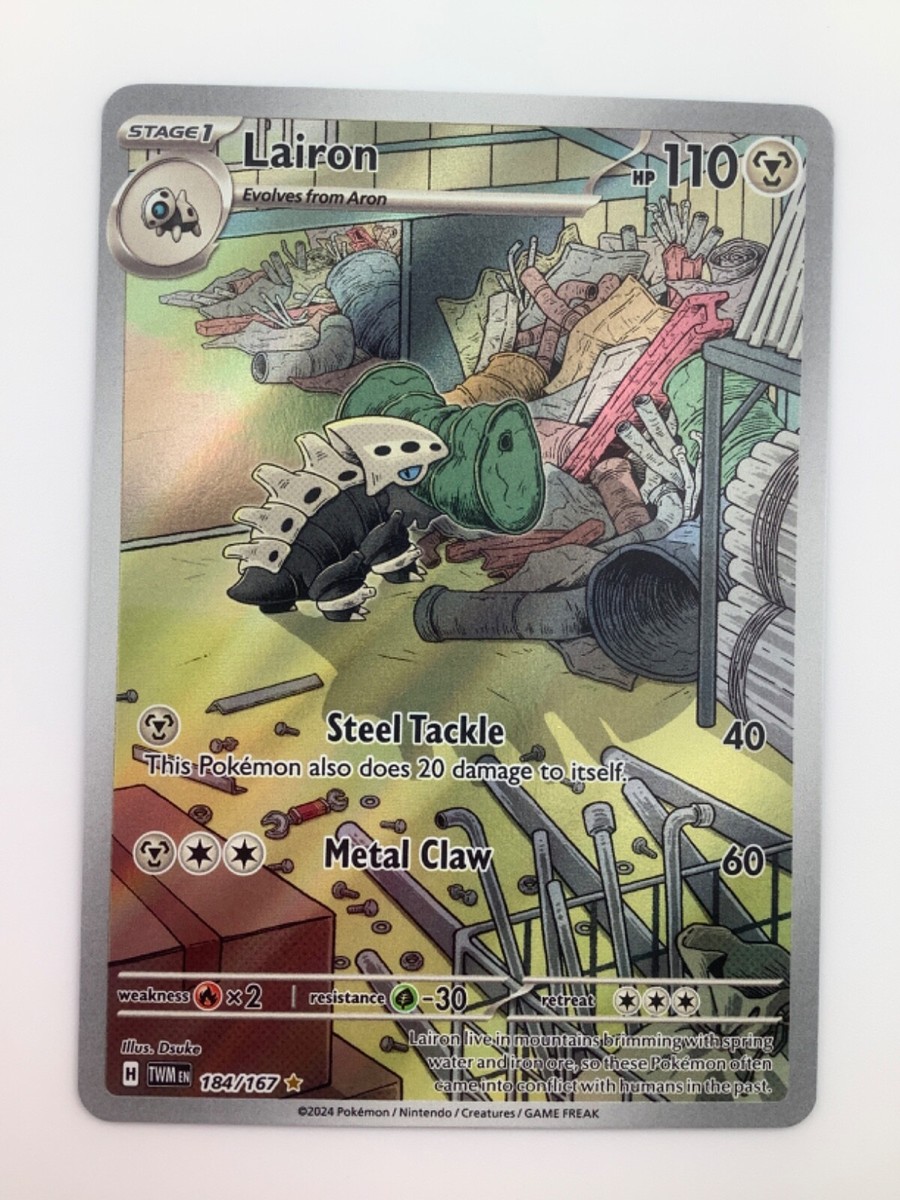 lairon pokemon card value Pokémon TCG Lairon 184/167 Twilight Masquerade Illustration Rare MINT