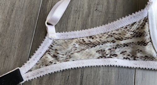 Soma Intimates 34B Bra Padded Demi Cup Adjustable Straps Ivory Tan Brown defects - Picture 8 of 10