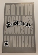 Grand Theft Auto San Andreas Instructions Manual Only FRENCH Language