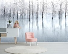 3D Winter Tree Branches G167 Wallpaper Wall Murals Removable Self-adhesive Honey