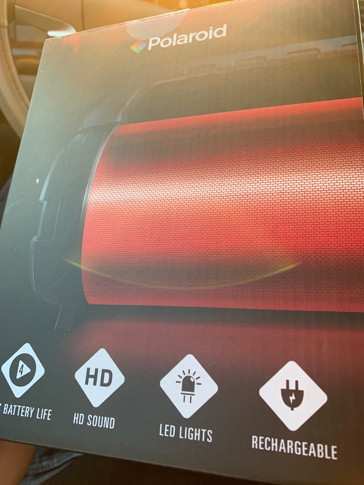 polaroid wireless led boombox