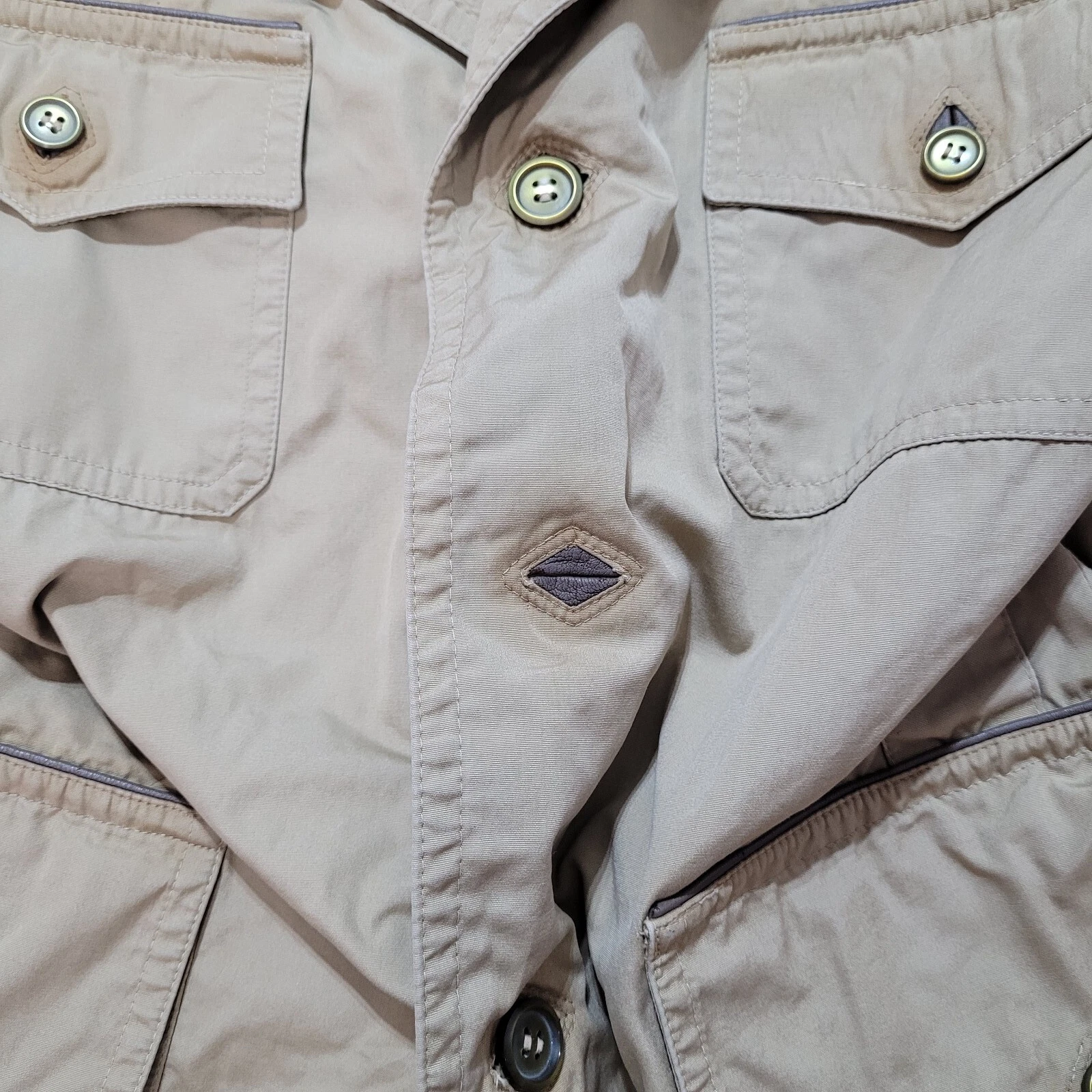 Vintage Europe Craft Exclusive Import Mens Sz 42 Beige Jacket Made In Yugoslavia - product detail image 6