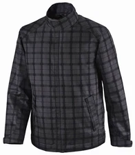 North End Sport Mens Full Zip Black Gray Plaid Jacket XL City Locale Pocket NWT