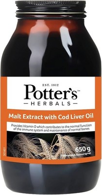 Potter's Herbals Malzextrakt mit Lebertran - Butterscotch - 650g