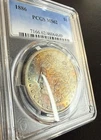 1886 P Morgan Silver Dollar $1 PCGS MS62 🌈‼️NATURAL RAINBOW TONING‼️🌈