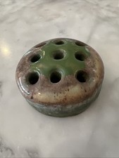 Vintage Ceramic Flower Frog Japan 9 Holes