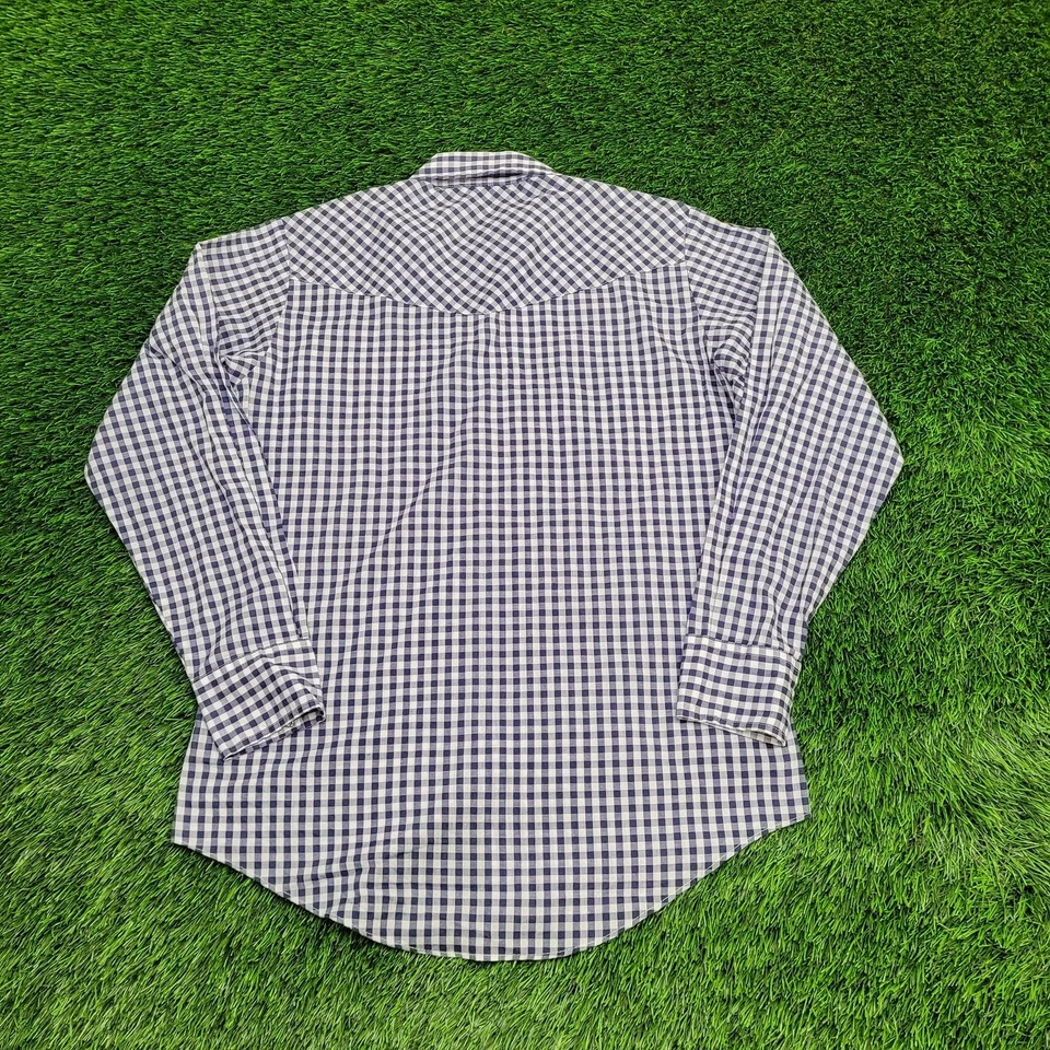 Vintage 90s Malco-Modes Western Shirt L 16 22x31 Check-Plaid - Image 2 of 4