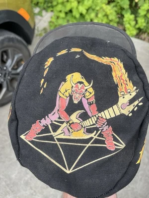 80’s 90’s Painters Hat Skate Culture Screamer Devil Metal Pentagram Skulls Cool - Image 1 of 4