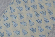 Hand Block Floral Print 100 Cotton 1 Yard Fabric NO TARRIF CHARGES 100 ZK 165