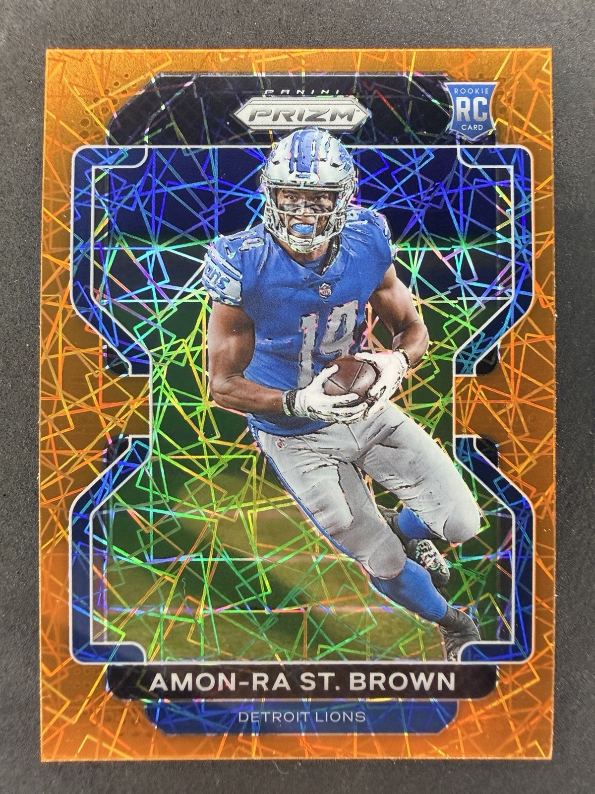 2021 Panini Prizm Rookie Amon-Ra St. Brown #358 Lazer Prizm (RC)