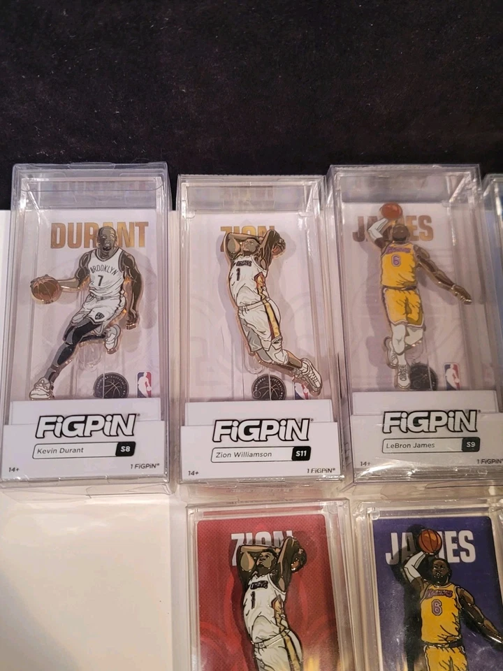 NBA FiGPiN Gold LA Lakers Lebron JAMES Kevin DURANT Zion WILLIAMSON Luka DONCIC - Image 2 of 4