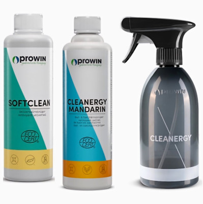 proWIN SOFTCLEAN & Cleanergy Mandarin ECOCERT 3-tlg Sprühflasche