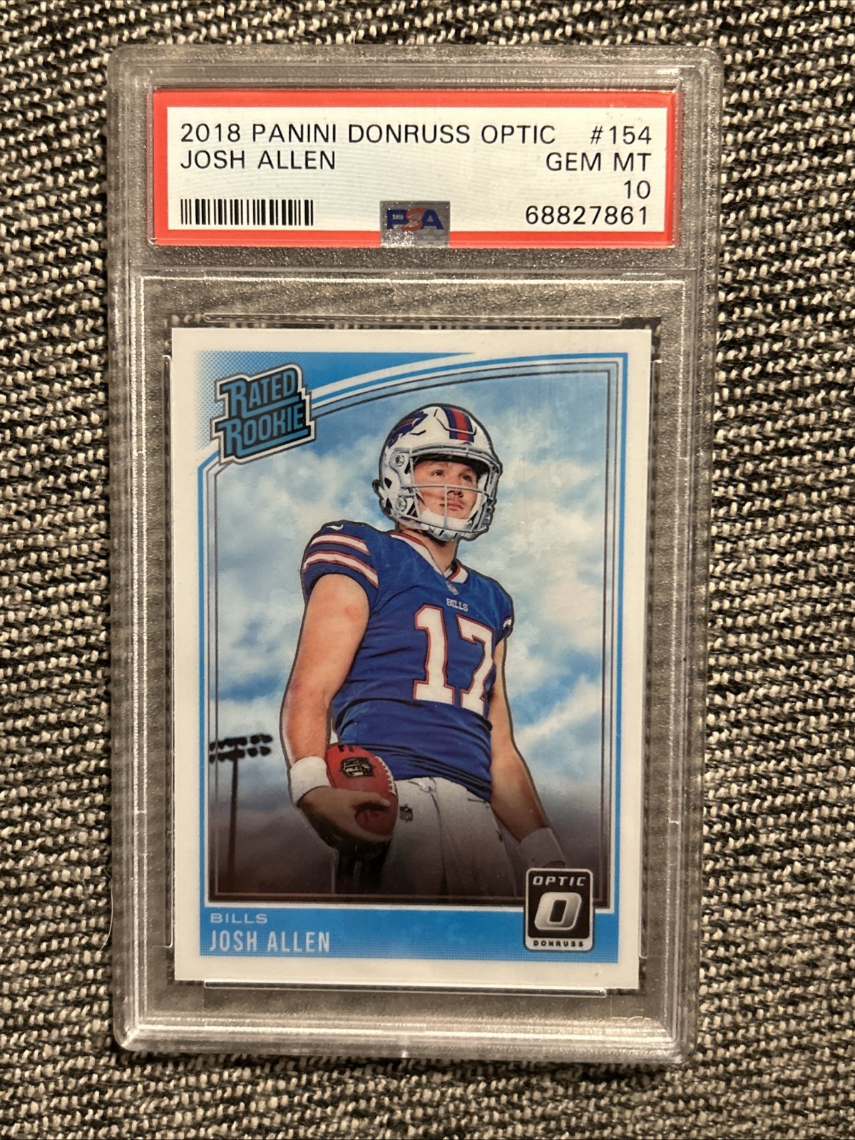 2018 Panini Donruss Optic Rated Rookie Josh Allen #154 (RC) Graded  PSA 10